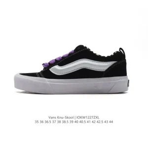 Vans Knu Skool VR3 LX Bread Leather Shoes Retro Skateboarding Sneakers
