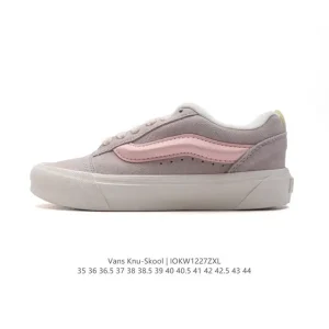 Vans Knu Skool VR3 LX Leather Bread Shoe in Black and White