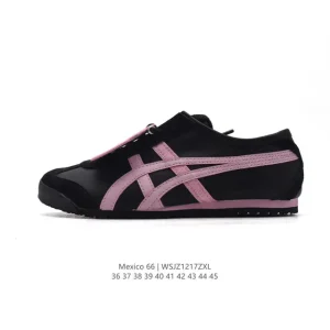ASICS Onitsuka Tiger Mexico 66 Classic Leather Retro Sneakers for Men and Women