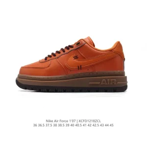 Nike Air Force 1 Low Luxe Leather Sneaker with Gum Sole