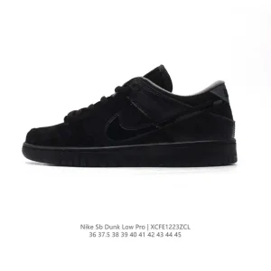 Nike SB Dunk Low Pro Vintage Leather Skateboarding Shoes for Men and Women