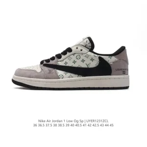 Jordan Military Blue Low AJ1 Reverse Swoosh Retro Basketball Shoes
