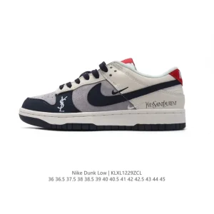 Nike Dunk Low Retro YSL Collaboration Vintage Basketball Skate Shoes