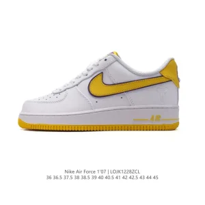Nike Air Force 1 Low White Leather Casual Sneakers for Men and Women
