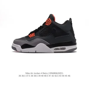 Jordan Air Retro 4 OG Men's Basketball Shoes with Air Sole Cushioning