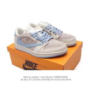 Jordan Air 1 Low OG SP Military Blue Reverse Swoosh Sneakers