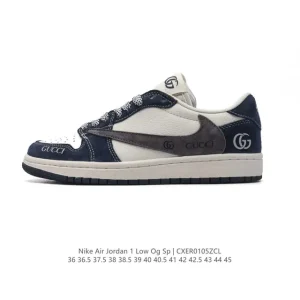 Jordan Military Blue Low Reverse Swoosh AJ1 Retro Basketball Shoes