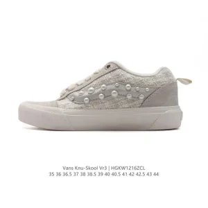 Vans Knu Skool VR3 LX Chunky Leather and Canvas Skate Shoes