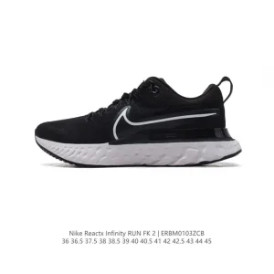 Nike React Infinity Run Flyknit 2 White Grey Cushion Running Shoes