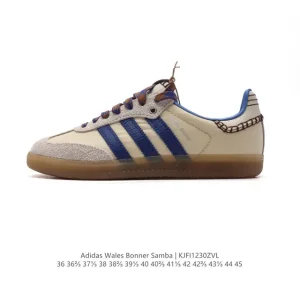 Wales Bonner x Adidas Classic Leather Low-Top Sneakers with Suede Lining