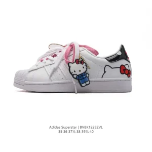 Adidas Superstar Hello Kitty Classic Shell Toe Leather Sneakers for Women