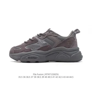 FILA Men's and Women's Retro Dad Sneakers with Breathable Mesh and Leather
