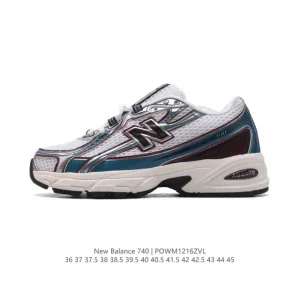 New Balance Mr740 Vintage Grey Blue Running Shoes for Men and Women