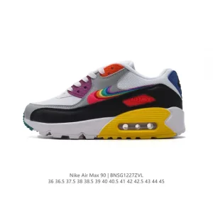 Nike Air Max 90 Men's Running Shoes Leather Mesh Retro Fitness Sneakers