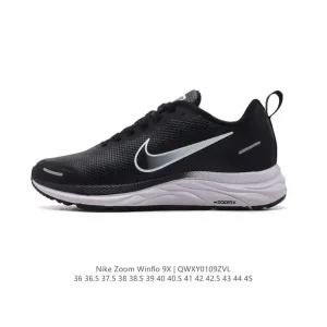 Nike Zoom Winflo 9X Leather Running Shoes with Air Zoom Cushlon ST