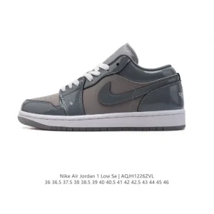 Jordan Air 1 Low Retro Vintage Leather Basketball Shoes