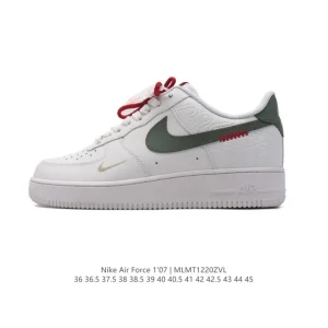 Nike Air Force 1 '07 Low White Leather Sneakers with Air Cushion