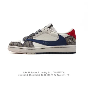 Jordan Air 1 Low OG SP Military Blue Reverse Swoosh Sneakers