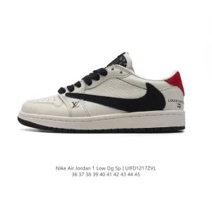 Jordan Air 1 Low OG SP Military Blue Reverse Swoosh Sneakers