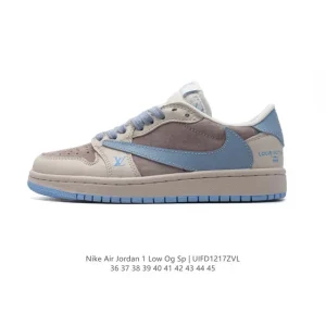 Jordan Air Military Blue Low OG SP Reverse Swoosh Sneakers