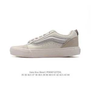 Vans Knu Skool VR3 LX Leather Chunky Sneaker White Vintage Style
