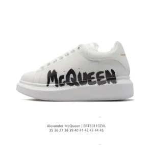 Alexander McQueen Oversized Sneaker Thick Sole Glow Tail Smooth Leather White