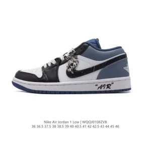 Air Jordan 1 Low Retro Classic Leather Basketball Shoes