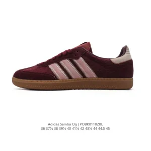 Adidas Samba OG Classic Leather Sneakers White Gum Sole