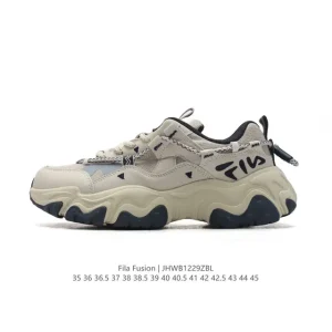 FILA Men's and Women's Retro Dad Shoes with Breathable Mesh and Foam Cushioning
