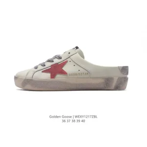 Golden Goose Slide Sstar Dirty Leather Slip-On Sneakers