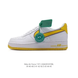 Nike Air Force 1 Low FB1844 White Leather Casual Sneakers for Men and Women