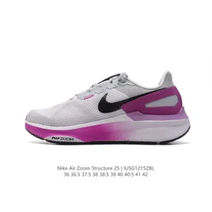 Nike Air Zoom Structure 25 Women's Running Shoes White Grey