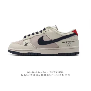 Nike Dunk Low Retro Louis Vuitton Collaboration Vintage Basketball Skateboarding Shoes