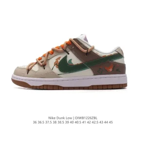 Nike Dunk Low Retro Basketball Skateboarding Shoes with Dual Laces