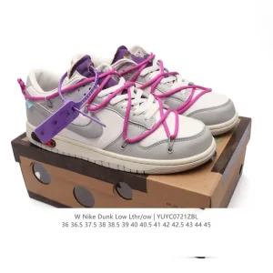 Off-White Dunk Low Leather Deconstructed Double Laces Skate Shoes DM2