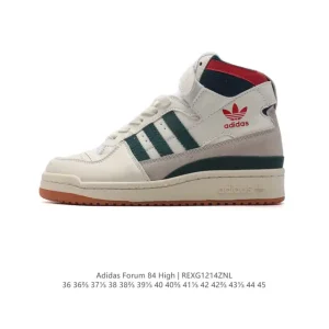 Adidas Forum 84 High Top Retro Basketball Sneakers with Velcro Straps