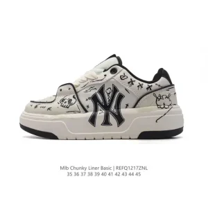 MLB Chunky Liner Basic Retro Streetwear Chunky Sole Canvas Sneakers