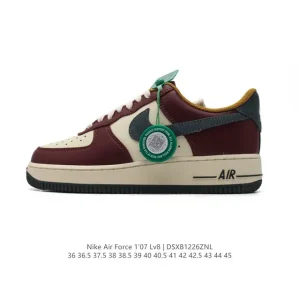 Nike Air Force 1 Low 07 White Leather Sneakers with Air Cushion