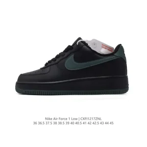 Nike Air Force 1 07 Low White Leather Sneakers with Air Cushion
