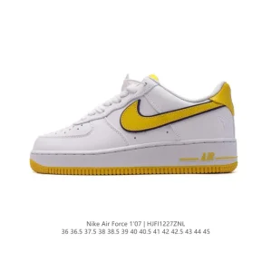 Nike Air Force 1 Low 07 White Leather Sneakers for Men and Women