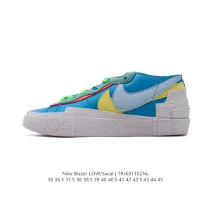Sacai x Nike Blazer Low 'KAWS' Double Swoosh Layered Tongue Sneaker