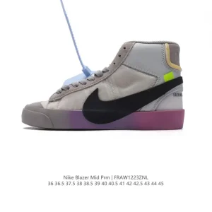 Off-White x Nike Blazer Mid 'OW' Collaborative High-Top Sneaker