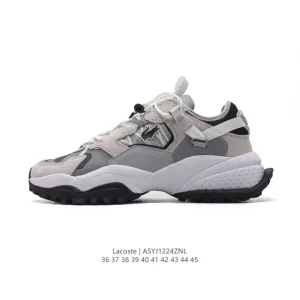 Lacoste Men's and Women's Chunky Sole Fashion Sneakers with Breathable Mesh Upper