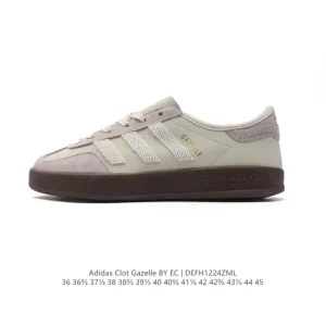 Adidas CLOT Gazelle Edison Chen Limited Edition Suede Linen Sneakers