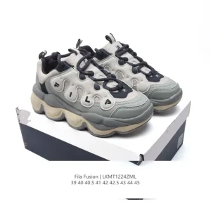 FILA Men's and Women's Fashion Retro Old Dad Shoes with Breathable Mesh