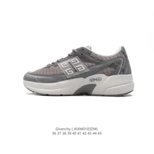 Givenchy NFNTY-52 Men's Comfortable Lightweight Mesh Lace-Up Sneakers with Thick Sole