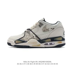 Nike Air Flight 89 Low Top Retro Basketball Shoes with Glow in Dark Details