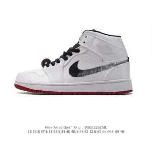 Nike Air Jordan 1 Mid Men's Basketball Shoes with Air Cushion