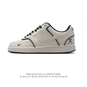 Nike Court Vision Lo Vintage Leather Low Top Basketball Sneakers