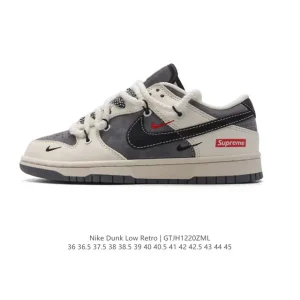 Nike Dunk Low Retro Vintage Basketball Shoes with Double Laces